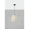 Japandi zwisająca lampa Aiko 108956 lniana beżowy czarny
