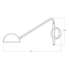 Sypialniany kinkiet ścienny CETUS AZ5620 Azzardo do czytania metal czarny
