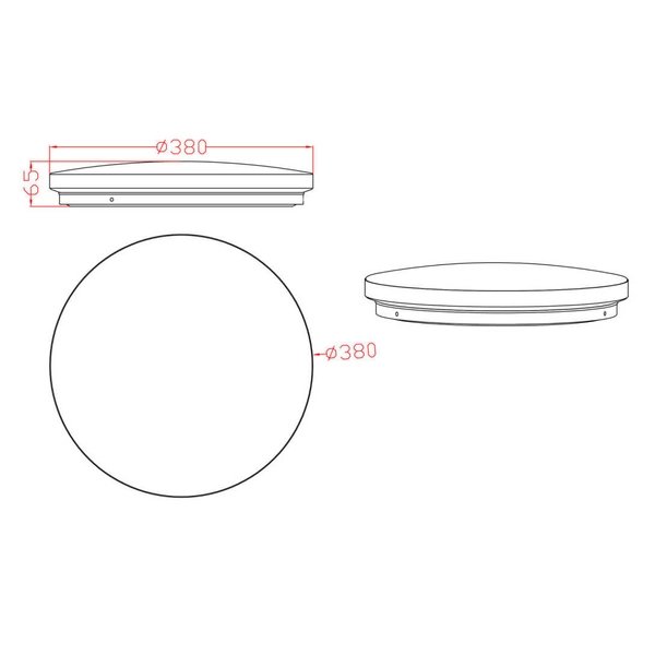Okrągły plafon Babilon LP-335/1C M 4GD Light Prestige LED 24W 4000K biały złoty