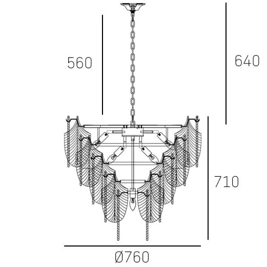 Designerska lampa wisząca do salonu Palermo P21070AU metal szkło złota