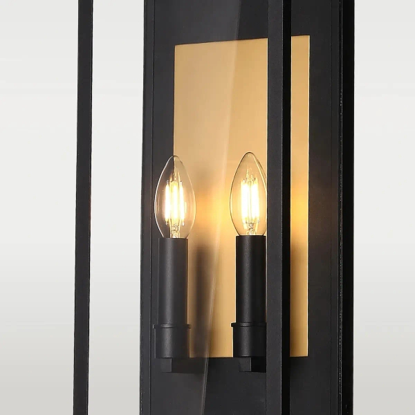 Zewnętrzny kinkiet ścienny Malibu W02548BK Cosmolight IP44 świeczniki czarny