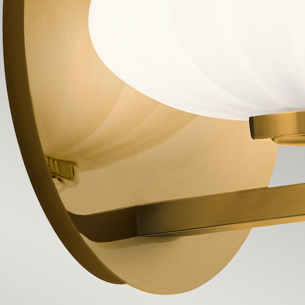 Szklana lampa ścienna Pim QN-PIM1-FXG do sypialni IP44 biała złota