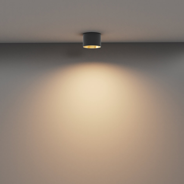 Sufitowa lampa Vega C089CL-8W3K-BMG Maytoni LED 8W 3000K tuba czarna złota