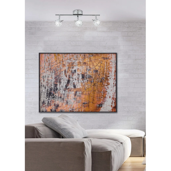 Potrójna lampa sufitowa do salonu Bombola 93-70302 chrom przezroczysta