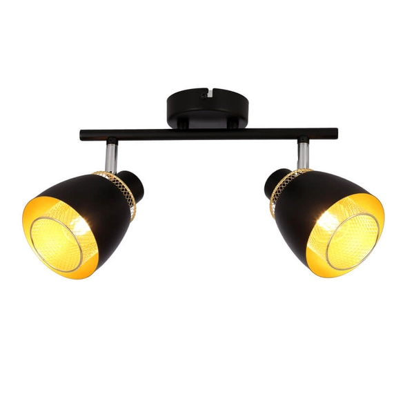 Industrialna lampa sufitowa Aleksandria 92-13743 czarny złoty