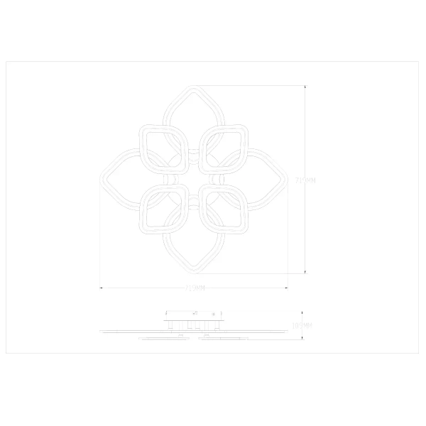 Ledowy plafon sufitowy Illumia MS236180R-BK LED 75W 3000-6000K kwiat czarny