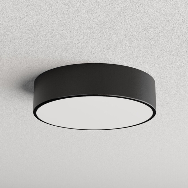 Zewnętrzna lampa sufitowa 137623600110 okrągła z sensorem ruchu IP54 czarna