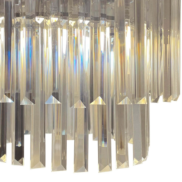 Plafon LAMPA sufitowa VETRO LP-2910/4C Light Prestige okrągła OPRAWA glamour z kryształkami crystals przezroczysty chrom