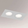 Wpust LAMPA sufitowa OMURA H 7312 Shilo metalowa OPRAWA wpuszczana prostokątna do zabudowy biała