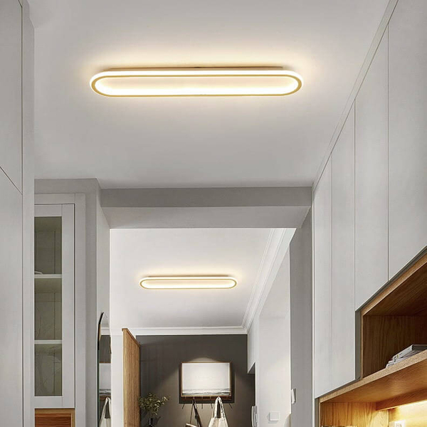 Owalna lampa sufitowa ABR-PLKO-25W-40CM-CCT LED 25W 3000-6000K biały złoty