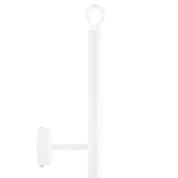 Lampa naścienna Tubo 1072D_S Aldex metalowy biały kinkiet sypialniany