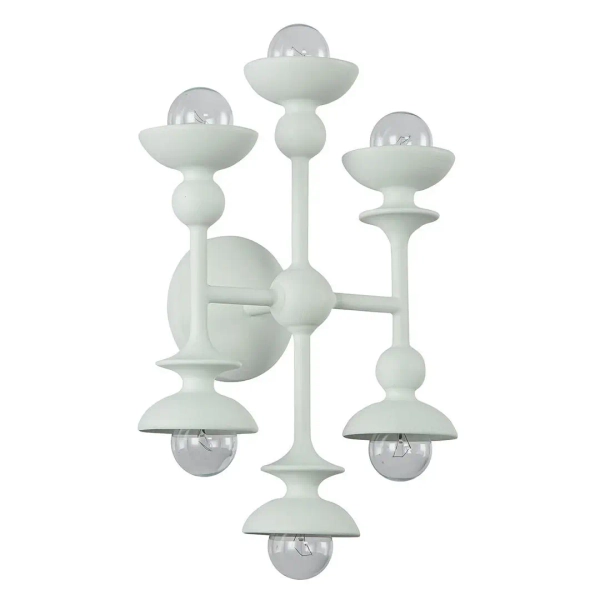 Świecznikowa lampa ścienna Cadence QN-CADENCE-6WB-WHT do salonu biały