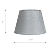 Materiałowy klosz do lampy Shade Zf  AZ2598 Azzardo 20 cm szary