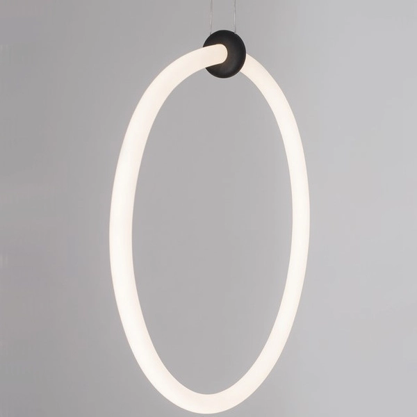 Wisząca LAMPA ring COLON LE41608 Luces Exclusivas metalowa OPRAWA pierścień ZWIS LED 21W 3000K okrągy czarny
