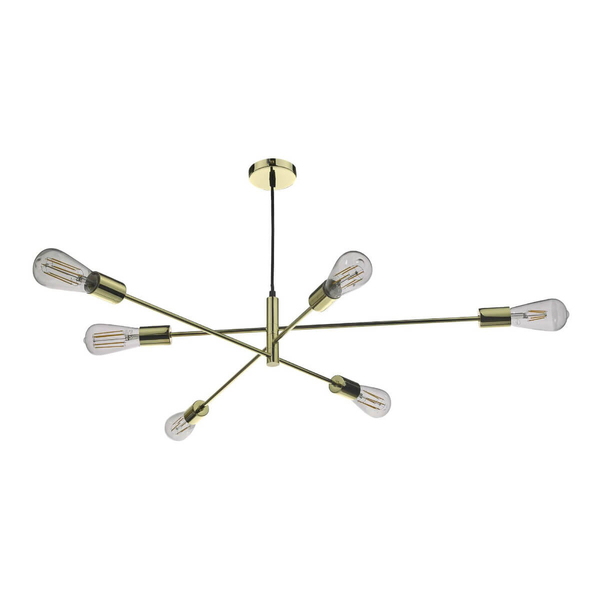 Wielopunktowa lampa wisząca Alana ALA0635 Dar Lighting złota przezroczysta