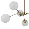 Modernistyczna LAMPA sufitowa ANNES PND-56980-6B Italux metalowe molekuły mosiądz