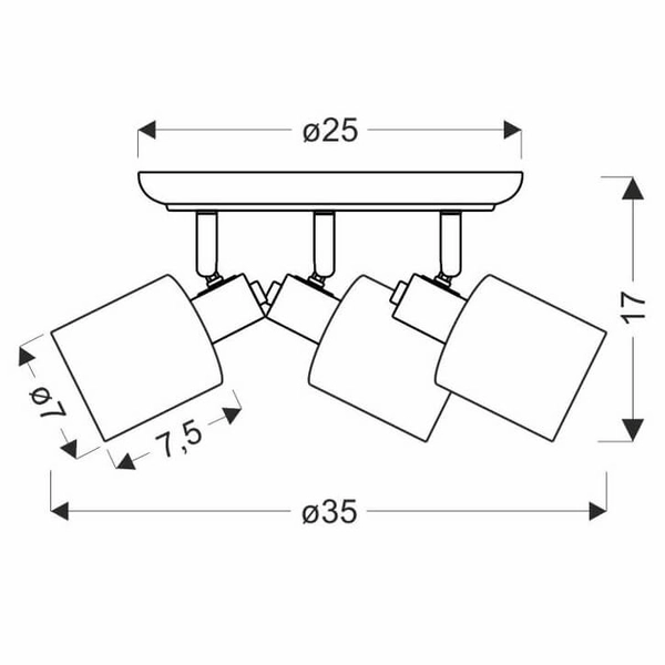 Regulowana lampa sufitowa Agra 98-25067 szklana czarna bursztynowa