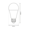 Klasyczna żarówka LED 9W E27 4000K neutralna ściemnialna