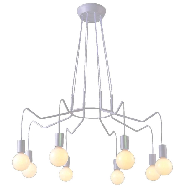 LAMPA wisząca BASSO 38-71040 Candellux metalowa OPRAWA zwis industrialny pająk biały