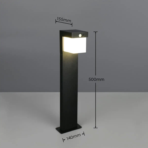 Słupek COLOMBO R53286132 LED 5,5W 4000K IP44 z czujnikiem czarny biały