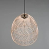 Wisząca lampa Rike R31131036 japandi eko naturalna drewniana czarna