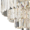 Glamour wisząca lampa Vyana VYA0432 kryształowa do salonu nikiel