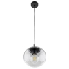 Sypialniana lampa wisząca VIBE 4818 kulista czarny przezroczysty