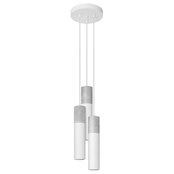 Nowoczesna lampa wisząca SL.1080 kaskada tuby szare białe