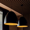 Jadalniana lampa wisząca Egg 9022 czarny zwis metalowy nad stół