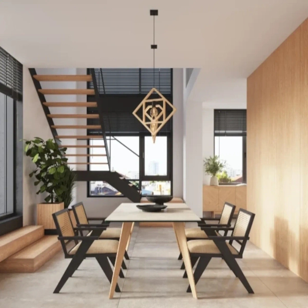 Lampa wisząca CARO SL.1757 drewniana czarna 1xE27 do kuchni