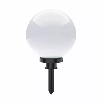 Lampa ogrodowa stojąca KIRA fi 20 kula biała czarna gruntowa wbijana 1xE27 19222-16BH