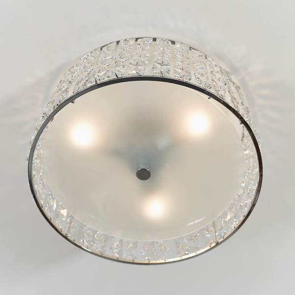 Okrągła lampa sufitowa Belfont 61252 IP44 chrom przezroczysty