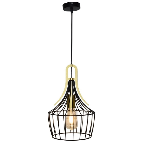 Wisząca LAMPA loft PAROV 4925 Rabalux metalowy ZWIS klatka do salonu czarna