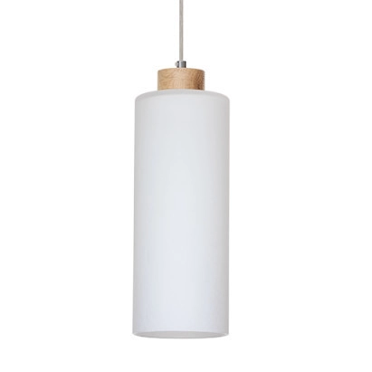 Loftowa lampa wisząca ZEFIR 113860174 zwis szklany przezroczysty drewno