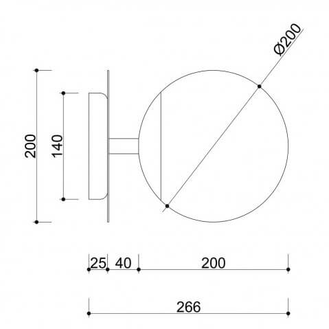 Kulista lampa sufitowa Plaat PLB120S3 do jadalni kula ball IP44 biała czarna