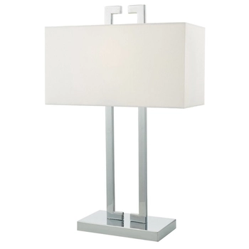 Lampa stołowa abażurowa Nile NIL4250 Dar Lighting  metalowa écru chrom