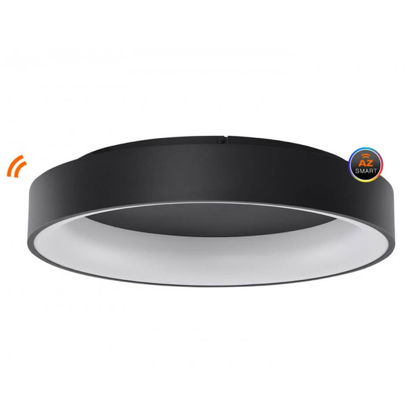 Metalowy plafon okrągły Solvent LED 120W 3000-6000K smart czarny