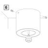 Downlight do sypialni XENO 325389 podłużna tuba biała złota