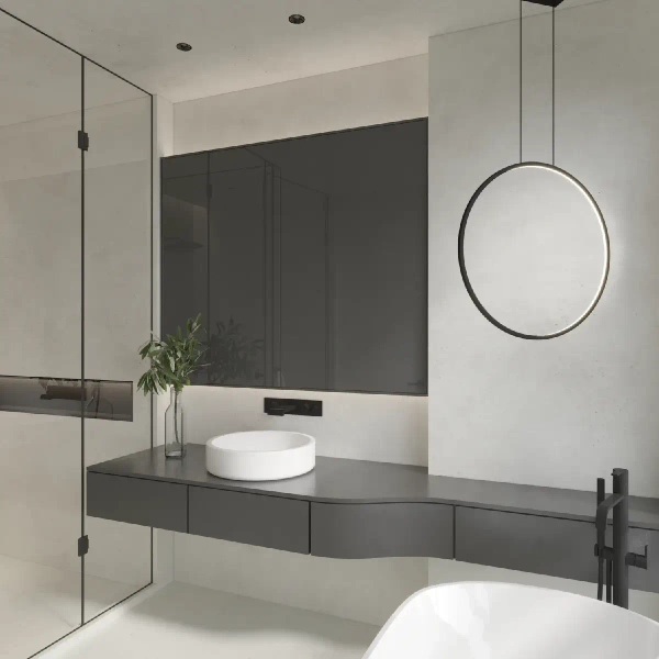 Wisząca lampa ring Loop S PL0119-65-CCT-BK LED 28W CCT IP44 czarny