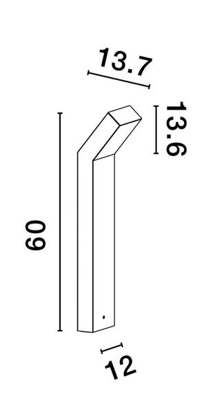 Stojąca lampa do ogrodu MONCLOVA LE71472 słupek LED 6W 3000K czarny