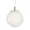 Zwisająca lampa nad stół Cloe 11066103 Kaspa do salonu biała chrom