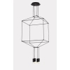 Ażurowy zwis Linea ST-5961-4 Step geometryczny na wyspę czarny