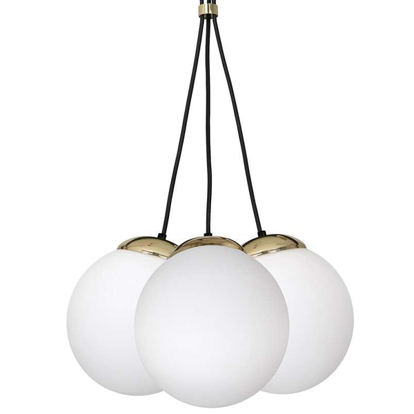 Loftowa LAMPA wisząca SPARTA MLP6499 Milagro okrągła OPRAWA szklany ZWIS kaskada biała złota