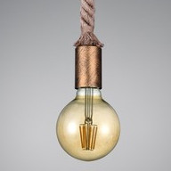 Marynistyczna LAMPA wisząca ROPE 310100104 Trio metalowa OPRAWA zwis lina patyna beżowa