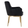 Aksamitne krzesło Breeze S4525 ANTRACIET Richmond Interiors standardowe złote antracytowe