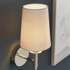 Kinkiet naścienny L&-192949 Light& z abażurem biały srebrny OUTLET