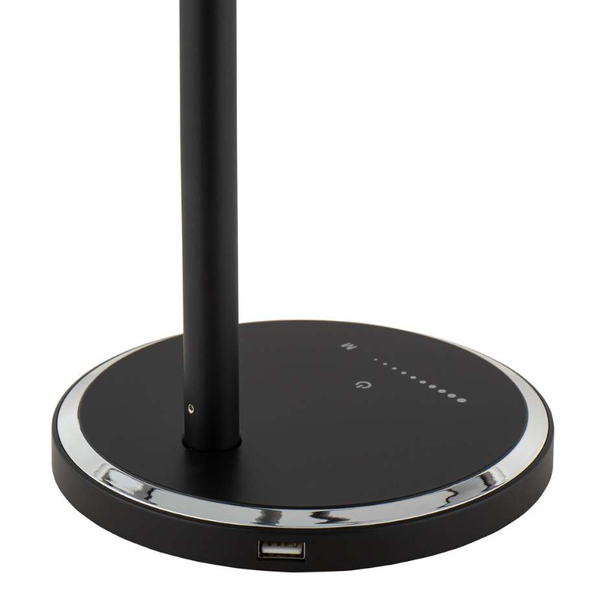 LAMPA biurkowa SMART 8358 Nowodvorski regulowana LAMPKA stojąca LED 8W 3000K-6000K z portem USB czarna