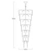 Wisząca lampa Luxe 18006-69 Zuma crystals dekoracyjna zwis złota