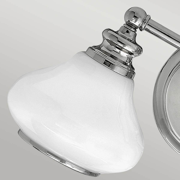 Podwójny kinkiet ścienny Ainsley HK-AINSLEY2-BATH Hinkley do łazienki biały chrom