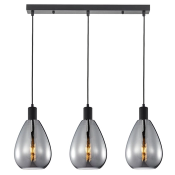 Wisząca lampa na belce Zulo PND-27812-3-BK-SG Italux do jadalni czarna